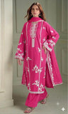 CROSS-STITCH 3 PIECE EMBROIDED LAWN SUIT