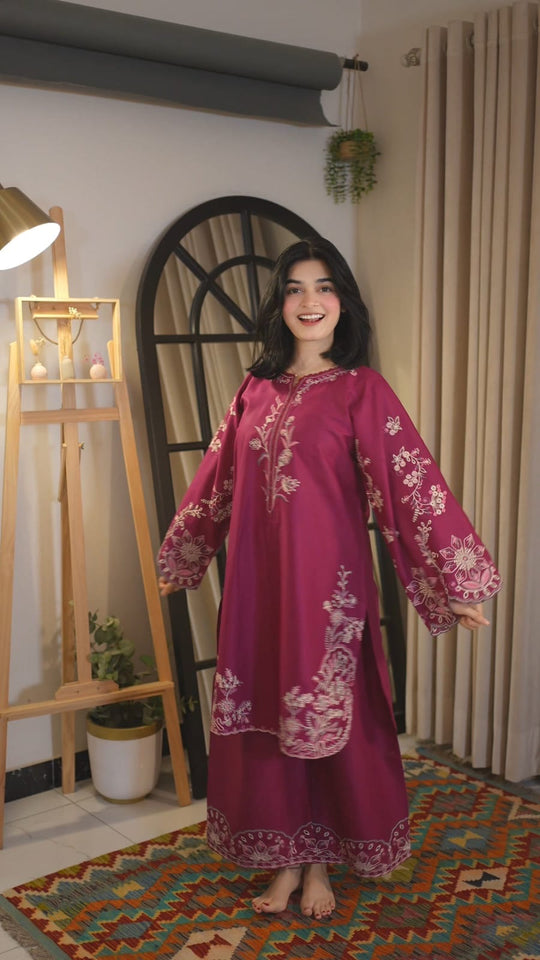 DILBAR EMBROIDERED 3PC (FARSHI)