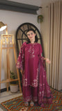 DILBAR EMBROIDERED 3PC (FARSHI)